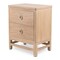 Homeroots 30" Sand Wood and Solid Wood Square Two Drawer Nightstand with USB Port 571348 - alternate 5
