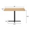 Flash Furniture Bennett 30 in x 48 in Solid Wood Indoor Tabletop in Natural with 23.75 in x 29.5 in Dining Height GSF-REC3048-NAT-T2230-GG - alternate 10