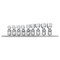Performance Tool 9 pc. 1/4 in. Dr. Metric Flex Socket Set, 6 Pt, Recessed Edges W36981 - alternate 1
