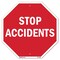 Signmission Stop Accidents, 10 Inch X 10 Inch, Aluminum Metal Signs OC-A-10-305 - alternate 1