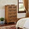 Homeroots 35" Brown Carved Floral Solid Wood Six Drawer Dresser 720638 - alternate 5