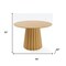 Homeroots 46" Brown Solid Wood Pedestal Base Round Top Dining Table 721020 - alternate 4