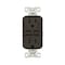 Eaton Wiring Devices Eaton GFCI Receptacle, 125 V, 15 A, NEMA: NEMA 5-15R, Back, Side Wiring, Brown GF15B - alternate 3
