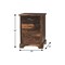 Homeroots 30" Dark Brown Solid Wood Three Drawer Live Edge Filing Cabinet 522096 - alternate 8