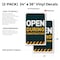 Signmission Open During Construction, Vinyl Decals Only 24 Inch x 36 Inch, Vinyl Decal, 2PK DSB-2436-2PACK-30407 - alternate 2