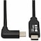Eaton EATON USB-C Cable M/m, USB 2.0, 5a 100w Rated, Right-angle Plug, Black, 2 M U040-02M-C-5ARA - alternate 1