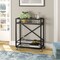 Homeroots Black Steel And Glass Rolling Bar Cart 530451 - alternate 9