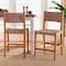 Bali & Pari Prita Bohemian Paper Loom and Natural Mahogany Wood 2-Piece Counter Stool Set 249-2PC-13882-ZORO - alternate 7