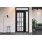 Vdomdoors Front Exterior Prehung FiberGlass Door Frosted Glass / Manux 8312 Matte Black / Sidelight and Trans MANUX8312EXD-BLK-W36+12 x H80+14-LH - alternate 5