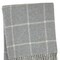 Homeroots 50" X 67" Light Gray And White Cotton Blend Woven Plaid Throw Blanket with Fringe 632899 - alternate 4