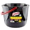 Libman Commercial Libman 4 Gal. Clean & Rinse Bucket, Dual Chamber, Black 1055 - alternate 1