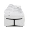 Homeroots 126" White Top Grain Leather Reclining Metal USB Sofa 720369 - alternate 8