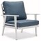 Leisuremod Walbrooke White Patio Conversation, Round Fire Pit with Slats Design & Tank Holder, Navy Blue WWS-29-24-57-31-NBU - alternate 10