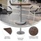 Flash Furniture 30" x 24" Outdoor Tabletop, Dark Brown, Seamless Surface Technology, 18" Round Silver Cast Iron Base ST-REC2430-WBR-TR18S-GG - alternate 6