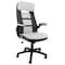 Elama High Back Adjustable Faux Leather and Fabric Office Chair in Dark Gray and Light Gray ELM-F-006 - alternate 1