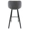 Elama Faux Leather Bar Stool in Gray with Black Legs ELM-605-GRY - alternate 8