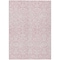 Homeroots 8' X 10' Pink And Ivory Damask Washable Indoor Outdoor Area Rug 595184 - alternate 7