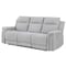 Homeroots 81" Light Gray Reclining USB Sofa And Toss Pillow With Silver Legs 559206 - alternate 6