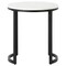 Homeroots 24" Black And White Faux Marble And Steel Round End Table 544231 - alternate 8
