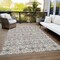 Homeroots 9' X 12' Taupe Gray And Gold Geometric Washable Indoor Outdoor Area Rug 612230 - alternate 7