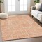 Homeroots 3' X 5' Orange And Ivory Abstract Washable Indoor Outdoor Area Rug 594947 - alternate 8