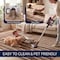 Jonathan Y Orton Distressed Ticking Stripe Non-Slip Machine-Washable Brown/Cream 2 ft. x 8 ft. Runner Rug WSH519B-28 - alternate 5