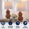 Jonathan Y Millie 23" Modern Coastal Woven Rattan Gourd LED Table Lamp, Dark Brown, 2PK JYL5704A-SET2 - alternate 8