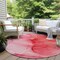Homeroots 8' Pink Round Abstract Washable Indoor Outdoor Area Rug 559762 - alternate 8