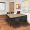 Regency Kee Training Table W/ 2 M Stack Chairs, 60 in W, 24 in L, Noble Oak MT6024NOBPBK47BK - alternate 6