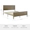 Martha Stewart Corbin Queen Size Solid Wood Platform Bed w/Wooden Headboard and Footboard, Brown Gray MG-090026-Q-WOAK-MS - alternate 8