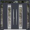 Vdomdoors Metal Double Doors Deux 5755 Gray Graphite Clear Glass 2 Sidelights and Top Transom Entry Modern Pa DEUX5755DEXD-GRE-W16+72+16xH96+14-RH-O - alternate 1