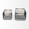 Homeroots Set of Two Black Metal Basket, 2PK 392166 - alternate 8