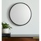 Homeroots 36" Black Metal Round Accent Mirror 607283 - alternate 1