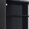 Homeroots 41in Dark Gray Wood Display Cabinet With LED With Two Doors And One Drawer 722649 - alternate 5