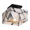 Jonathan Y Alessia 8 in. 1-Light Modern Contemporary Alabaster/Iron Square LED Semi Flush Mount, White and Black JYL1203C - alternate 1