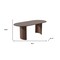 Homeroots 66" Brown Solid Wood Double Pedestal Base Oval Dining Table 712856 - alternate 4