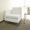 Osp Home Furnishings Wall Street  Faux Leather Right Arm Facing Armchair, White WST51RF-W32 - alternate 2