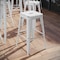 Flash Furniture 4PK 30"H Backless Distressed White Metal Barstool 4-ET-BT3503-30-WH-GG - alternate 1