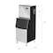 Koolmore 25 in. Stainless-Steel Commercial Ice Maker with Full Cube Production, 420 Lbs/24h KM-CIM-400 - alternate 6