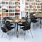 Regency Round Kee Adjustable Classroom Table W/ 4 Andy Stack Chairs, 36 in W, 36 in L, Noble Oak TB36RNDNOAPBK40BK - alternate 6