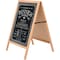 M&T Displays Rustic Wood 23.6x30.7 Inch Double Sided Chalkboard A-Frame UWID006078X2000 - alternate 1