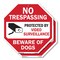 Signmission No Trespassing Protected by Video S, 10 inch X 10 inch, Aluminum Metal Signs, 2PK OC-A-2PACK-10-92 - alternate 1