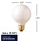 Bulbrite 25W Dimmable White G25 Incandescent Light Bulbs, Medium E26 Base, 2700K, 24PK 861053 - alternate 4