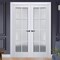 Sartodoors Slab Barn Door Panel Frosted Glass White 24x80 Solid Core Modern Interior VEREGIO7412S-WS-24 - alternate 3