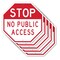 Signmission Stop No Public Access, 10 inch X 10 inch, Aluminum Metal Signs, 5PK OC-A-5Pack-10-263 - alternate 1