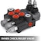 Vevor 2 Spool Hydraulic Joystick Control Valve 11gpm, Double Acting Cylinder Spool Bsp P40 - alternate 7