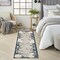 Homeroots 6' Blue And Gray Floral Indoor Outdoor Runner Rug 564009 - alternate 7