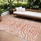 Homeroots 8' X 10' Coral And Ivory Animal Print Washable Indoor Outdoor Area Rug 600603 - alternate 1