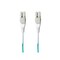 Monoprice OM3 Fiber Optic Cable - Reverse Polarity LC/LC Uniboot  UL  50/125 Type  10GB  Aqua  1m  Corning 43103 - alternate 3