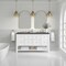 James Martin Vanities Breckenridge 60 in. Double Vanity, Bright White, w/ 3 CM Parisien Bleu Quartz Top 330-V60D-BW-3PBL - alternate 6